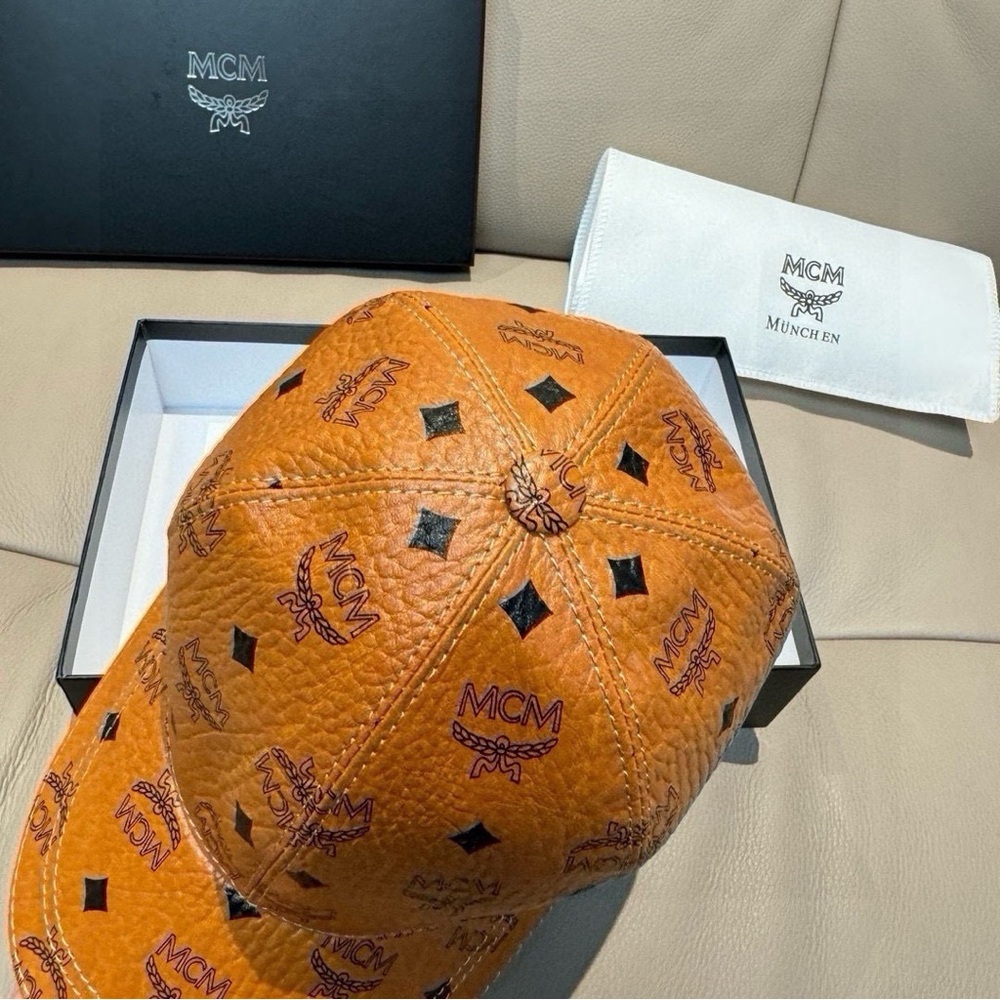 MCM letter logo pattern brown baseball cap - Picture 4 of 6